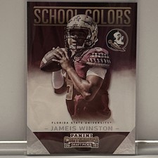 2015 Panini Contenders Draft Picks Jameis Winston 2 Rookie Card School Colors