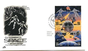 2631-34 Space Co-operation, ArtCraft, block of 4, FDC - Picture 1 of 1