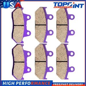 For Honda GL1500I Interstate Goldwing 1500 Carbon Fiber Brake Pads Front & Rear - Picture 1 of 5