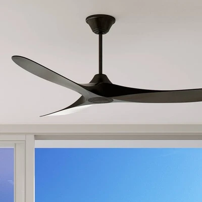 52" Visual Comfort Maverick Coastal Black Ceiling Fan with Remote - Image 1 of 3