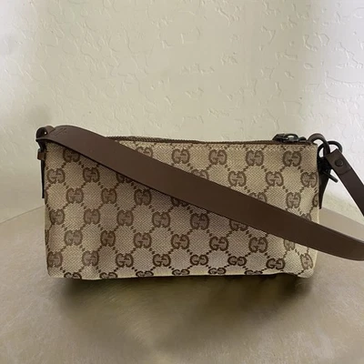 Auténtico Mini Bolso de Mano Vintage GUCCI GG Lona Beige 103399 001998 Foto 1 de 4