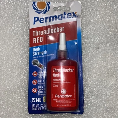 Permatex 27140 High Strength RED Threadlocker 36 ml  1.22 fl oz. - Image 1 of 3