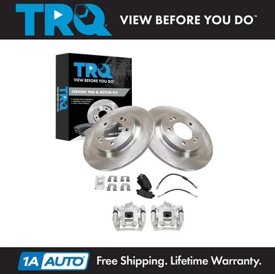 TRQ Rear Brake Pad & Rotor Kit Ceramic For 2014-2015 Kia Optima - Image 1 of 4