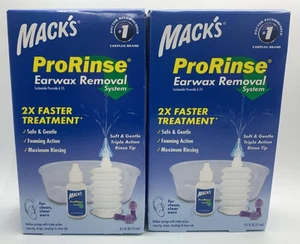 Sistema de eliminación de cera de oído Mack's ProRinse 2 piezas ~ 0,5 FL OZ cada uno ~ CADUCIDAD 6/26 ~ ENVÍO RÁPIDO - Imagen 1 de 2