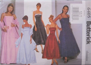 Butterick 6405 Misses 6-8-10 Fit & Flare Princess Formal Gown Dress Pattern Prom - Picture 1 of 2