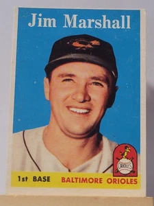 1958 Topps 441 Jim Marshall RC en muy buen estado - Imagen 1 de 2