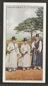 KIRCHENMANN - SPORT & SPIELE IN VIELEN LÄNDERN 1929 - #15 - EINE GRUPPE VON BOGENSCHÜTZEN - KOREA  - Bild 1 von 2
