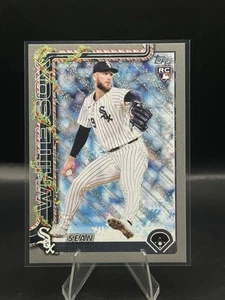 2025 Topps Holiday Silver Metallic Glitter Sean Burke #H106 Chicago White Sox RC - Picture 1 of 2