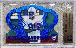 1996 CROWN ROYALE BLUE MARVIN HARRISON RC BGS 9.5 POP 3 - Foto 1 di 3