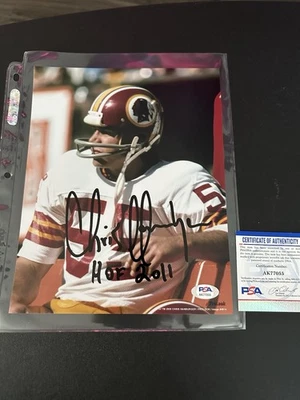 Chris Hanburger Signed Autographed Inscribed Photo NFL Washington Redskins PSA - Image 1 of 3