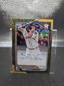 2024 Bowman Chrome Zach Dezenzo Auto Gold Shimmer Refractor 1st Prospect #19/50 - Picture 1 of 2