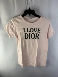 Anvil Damen Pink I LOVE DIOR Kurzarm T-Shirt Gr. Large - Bild 1 von 4
