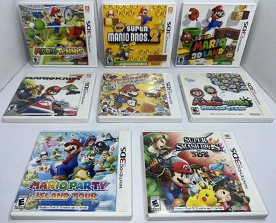 Nintendo 3DS Mario 8x Game Mega Set Complete CIB w/ Manuals & Inserts Very Clean - Image 1 of 4