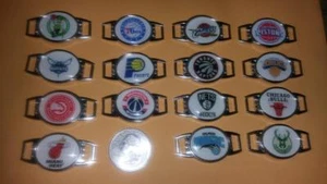 NBA Paracord Shoelace Oval Charms Wholesale Pair New Pick your team Shoes LOGO - Picture 1 of 3