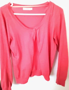 LADIES CORAL CARDIGAN SZ 12 COCOLATTE LONG SLEEVE BUTTONS ROUND NECK - Picture 1 of 3