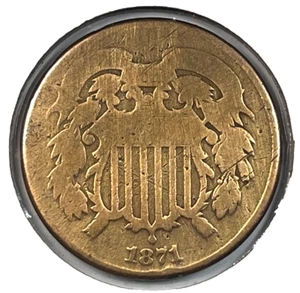 1871 2 CENT COIN BETTER DATE J48 - Picture 1 of 2