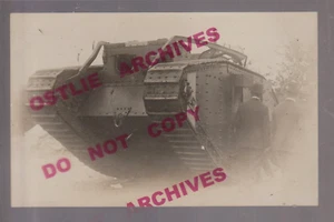 Mason City IOWA RPPC c1918 WW1 TANK DISPLAY U.S. Army COUNTY FAIR Fairgrounds #2 - Picture 1 of 2