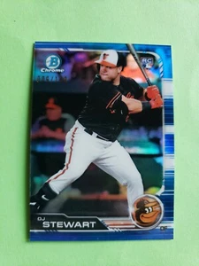 DJ Stewart 2019 Bowman Chrome Blue Refractor Rookie 9/150 ,#9, Baltimore Orioles - Picture 1 of 4