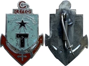 Centre Instruction Transmissions, C.E.F.E.O, 36 x 25 mm, bleu clair, Artisanal - Bild 1 von 1