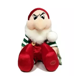 Holiday Grumpy Elf rot Schneewittchen 7 Zwerge Plüsch 15 Zoll mit Etikett Disney Store - Bild 1 von 8