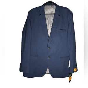 Haggar H26 Tailored Fit Suit Coat Blazer Blue Shadow Check Size 48R Stretch NWT - Picture 1 of 8