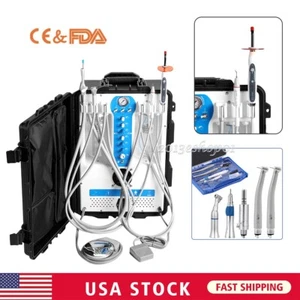 Tragbare Dental Mobile Liefereinheit Saugluftkompressor + Handstück Kit - Bild 1 von 24