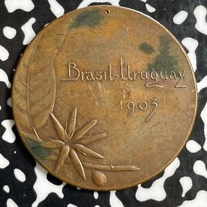 1903 Brazil/Uruguay Medal Lot#E2511 37mm - Picture 1 of 2