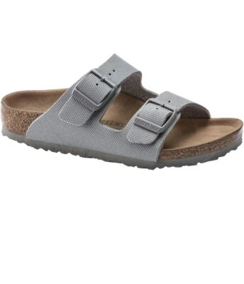 NEW $70 Birkenstock Arizona Kids Vegan Textile Sandal Stone Canvas Size 29/ C 11 - Image 1 of 4