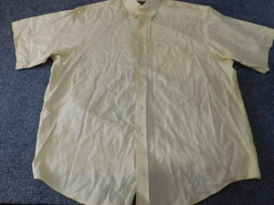 Roundtree & Yorke Mens Shirt Extra Large yellow classic button up casual - Picture 1 of 10