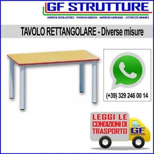 Tavolo Rettangolare da Scuola - Foto 1 di 1