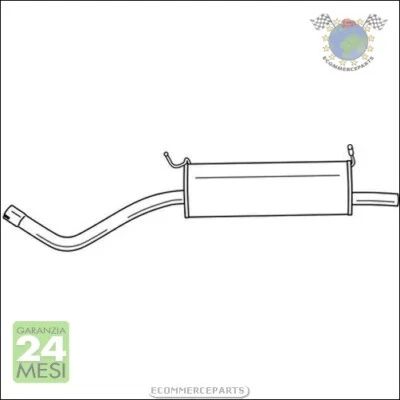 Silenziatore Marmitta Posteriore Sigam per RENAULT MEGANE - Immagine 1 di 3