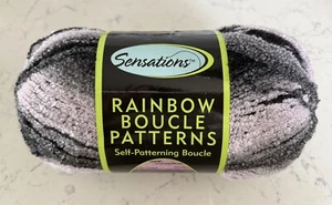 JO-ANN SENSATIONS RAINBOW BOUCLE Yarn Pink/Grey 11 Oz 853 Yards - Picture 1 of 3