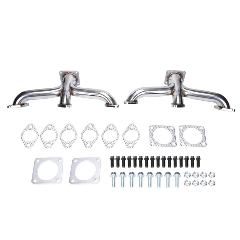 for 1932-1953 Ford Flathead V8 Car Pickup Truck Shorty Stainless Manifold Header Foto 1 de 4