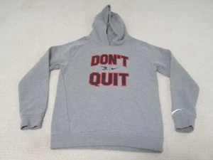 Nike Sweatshirt Boys Large Gray 3 Brand 12-13 Pullover Outdoors Hoodie Fleece - Picture 1 of 8