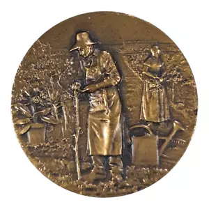 France médaille n.d Société d'horticulture de Douai (Nord) bronze poinçon écrin - Foto 1 di 5