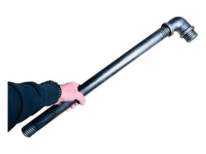 Tubo largo de metal PU utilería de película barra de metal plateado tubo arma - Imagen 1 de 4