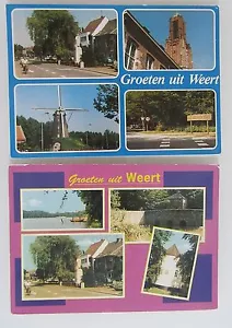 Groeten uit WEERT Holland Niederlande 2x Postkarte Briefkaart Ansichtskarte - Picture 1 of 2