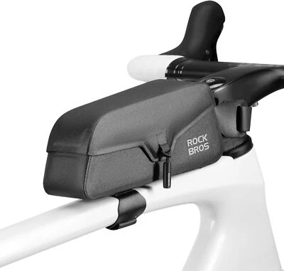 ROCKBROS Bike Frame Bag w/Magnetic Flap Top Tube Bag Waterproof Cycling Storage - Image 1 of 4