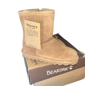 BearPaw Elle Toddler Zipper Boots Model 1962TZ Hickory II 220 Suede Sz 10 - Picture 1 of 6