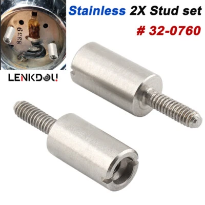 2X Stainless Stud For Harley Dyna Touring Engine Ignition Points Plate Timer Cap - Image 1 of 4