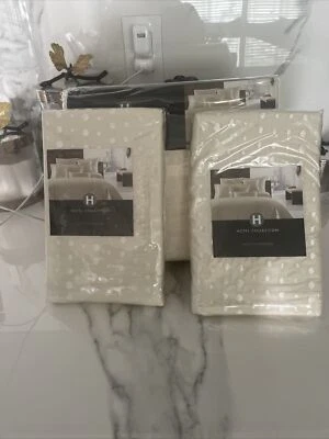 Hotel Collection Beads King Duvet Cover + Two King Shams Ivory. Brand New! - Image 1 of 4