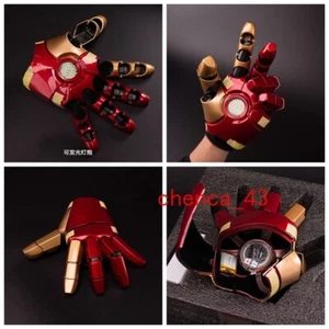 1:1 Replica Avengers Iron Man MK42 Hand Palm LED Gloves Cosplay Prop Xmas Gift - Picture 1 of 11