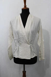 Camicetta Doppiopetto Seta Collezioni Michelle Stuart Tg S Avorio Paisley L/S - Foto 1 di 6