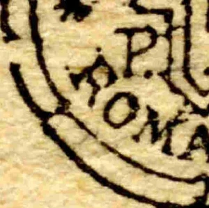 Rumania Hungría 1919 CLUJ Har 35 DOBLE PLACA DEFECTO: esclusa grande abierta + corte "B" - Imagen 1 de 4