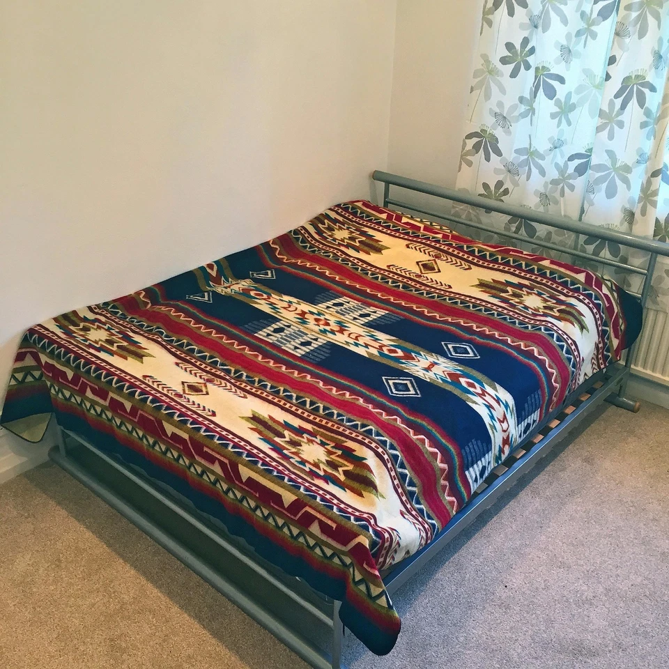 EXTRA LARGE SOFT & WARM ALPACA WOOL BLANKET PLAID 75"x90" (195x230 cm) OTAVALO - Image 1 of 2