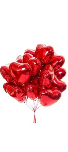 5pc 18" Red Heart Shaped Balloons Wedding Engagement Birthday Party Decoration - Picture 1 of 2