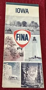1960er Jahre Vintage FINA Roadmap von IOWA - Bild 1 von 2