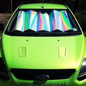 Car Front Windscreen UV Laser Foil Sun Shade Block Screen To Fit Ford New Focus - Picture 1 of 9