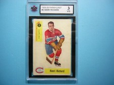1958/59 PARKHURST NHL HOCKEY CARD #2 HENRI RICHARD KSA 3 VG 58/59 PARKIE