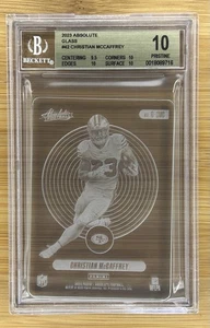 🔥CASE HIT- 2023 Absolute GLASS #42 Christian McCaffrey- Pristine Beckett BGS 10 - Picture 1 of 2